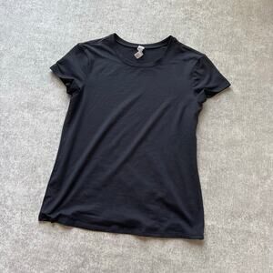 Alo Yoga Black Short Sleeve Finesse Top